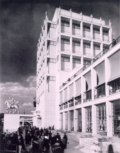 The Italian building at the Paris International Exposition by French Photographer